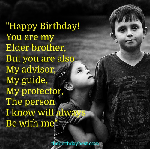 Happy Birthday Wishes for Elder Brother