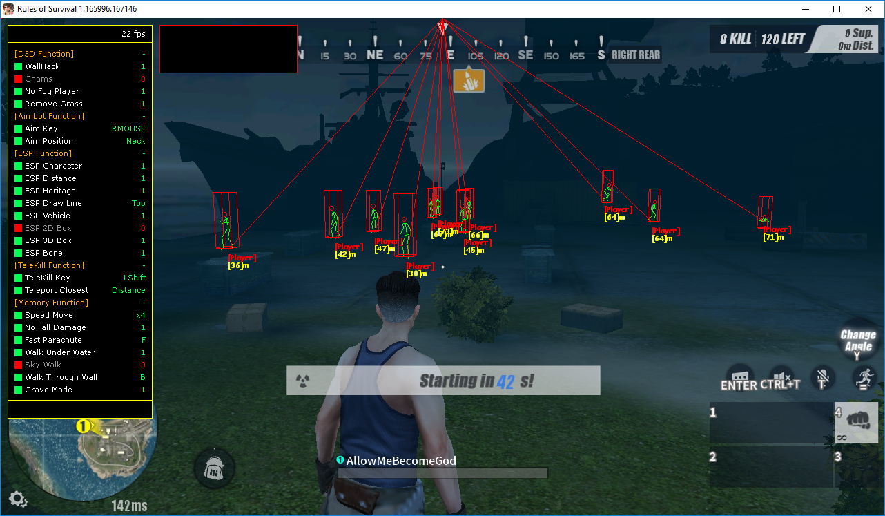 Cheat Rules of Survival VIP test
