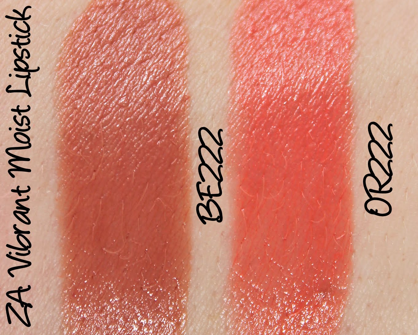 ZA Vibrant Moist Lipstick - Complete Collection Swatches & Review