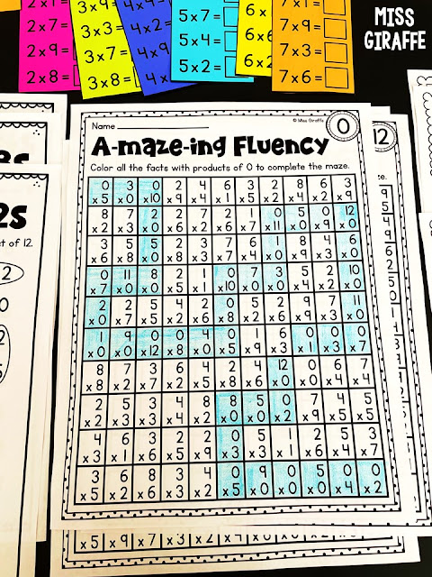 Multiplication math centers to practice facts and build fluency in engaging ways kids enjoy. These mazes are so fun and include many problems to solve all on the one worksheet!