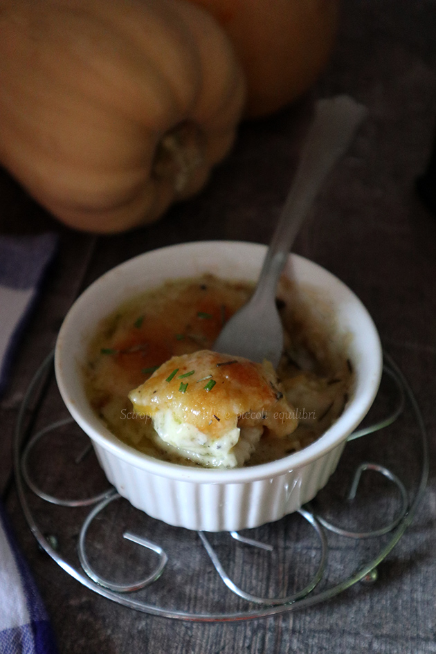 Tortino di zucca e mozzarella