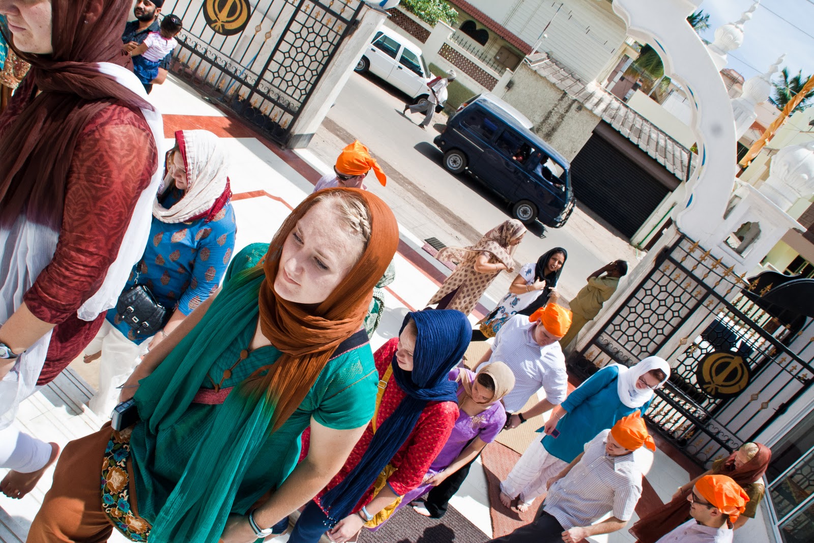 riding in rickshaws A Visit to the Sikh Temple