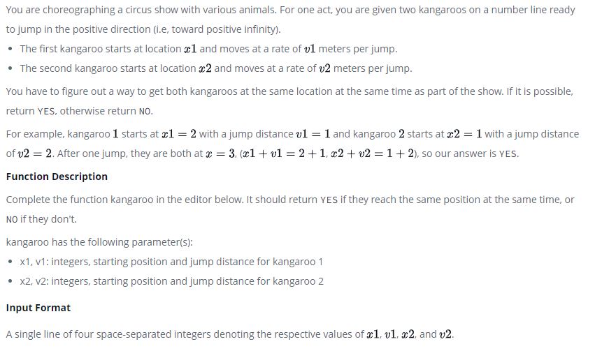 Kangaroo jump problem Solution (Hacker Rank) JSR Techno Talk's