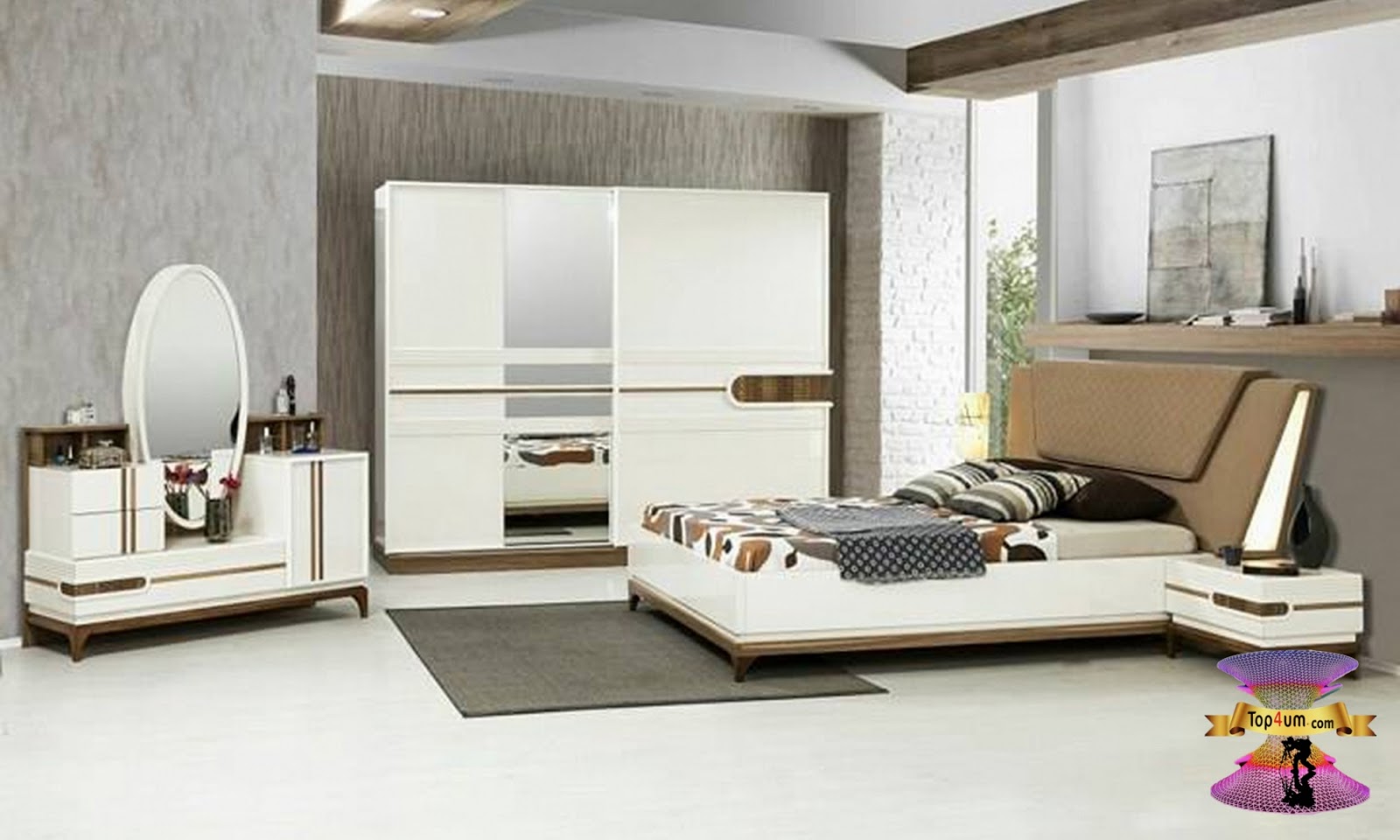 احدث كتالوج صور غرف نوم مودرن 2020 كاملة بالدولاب والتسريحه بتصميمات راقية جدا Bedroom Designs