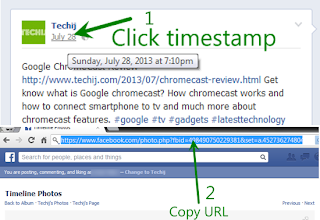 Steps to copy link of any facebook post