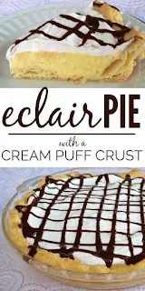 eclair pie with a cream puff crust