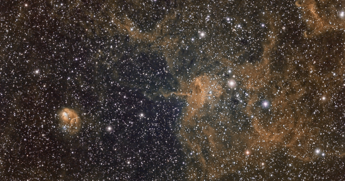 Astronomía desde Polop IC417 The Spider nebula and NGC 1931 The Fly