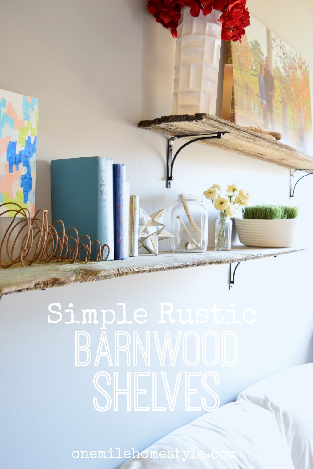 Simple Reclaimed Barnwood Shelves