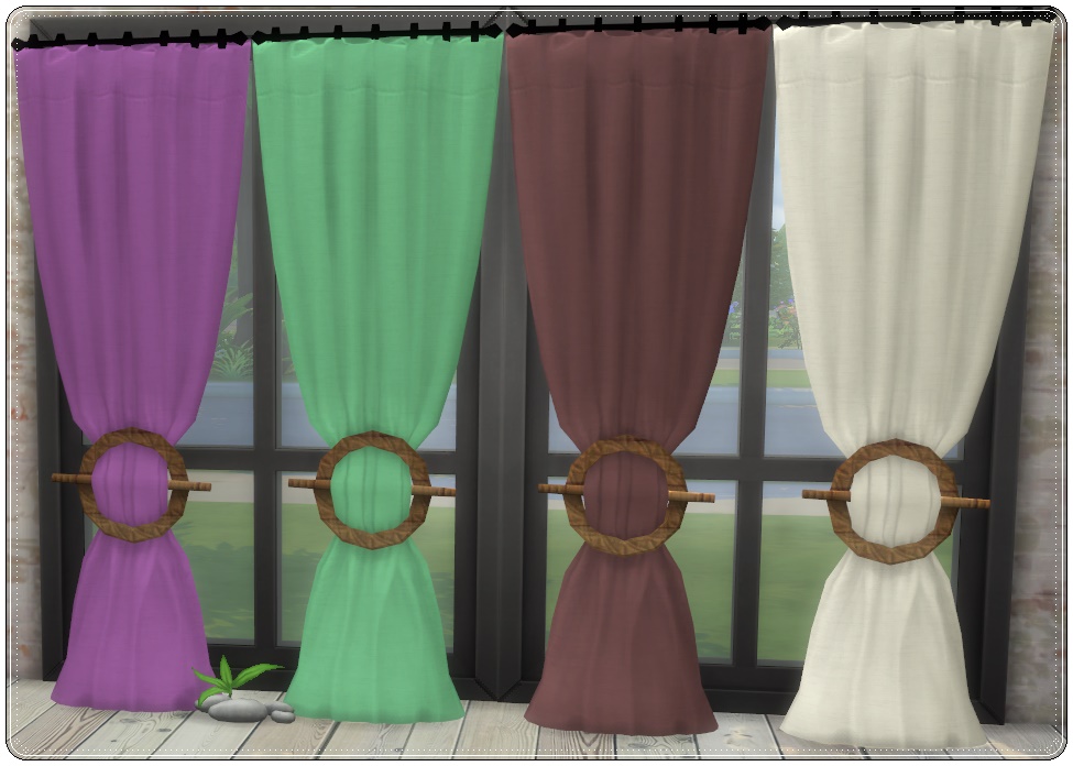 Sims 4 CC's - The Best: Curtains 