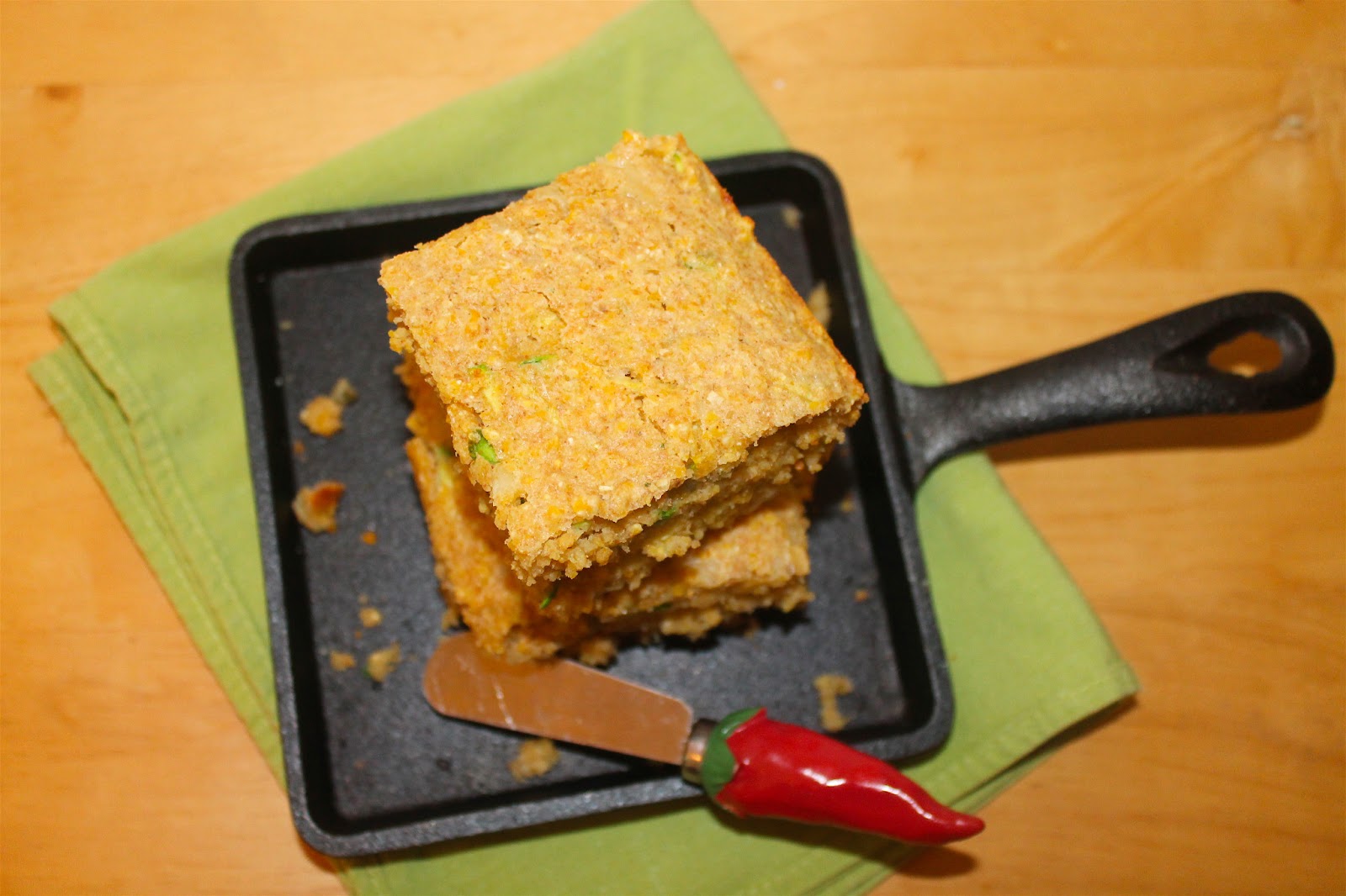 Savory Moments Pepper jack and zucchini cornbread