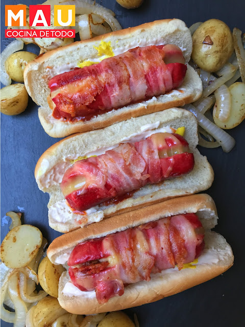mau cocina de todo hot dogs callejeros de carrita salchicha roja para asar hochos jochos receta