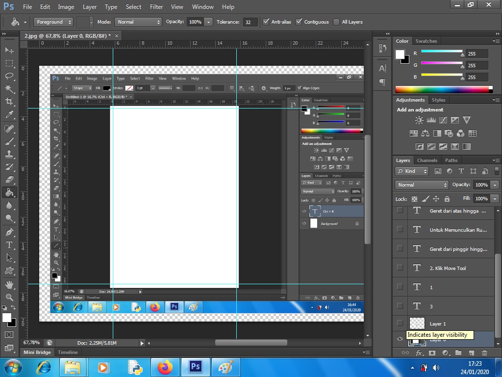 Cara Menampilkan Garis Bantu Pada Photoshop Kijang Jantan
