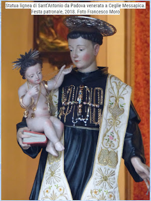 statua di sant'antonio di padova venerata a ceglie messapica