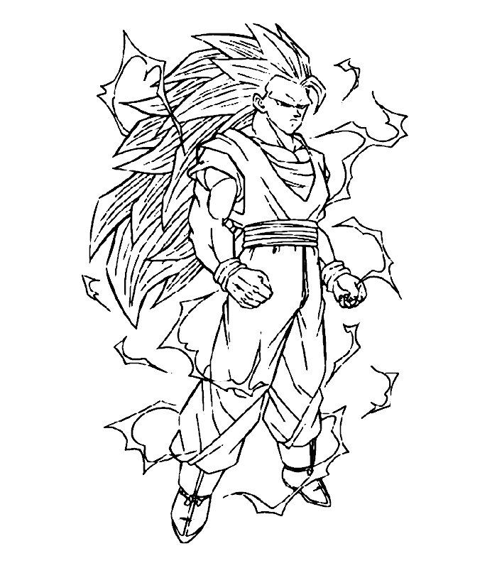 Imagenes De Goku Para Colorear