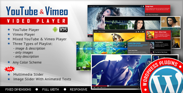 YouTube & Vimeo Video Player and Slider With Playlist WordPress Plugin