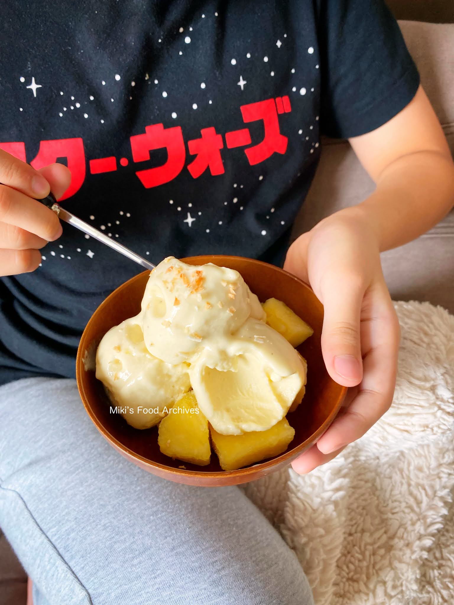 Miki's Food Archives Pineapple & Coconut Milk Ice Cream aka Pina