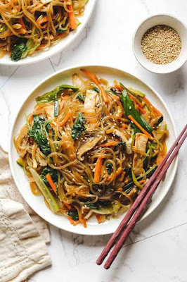 Popular Korean Food Japchae