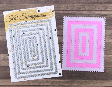 Zig Zag Stitched Rectangle Dies.