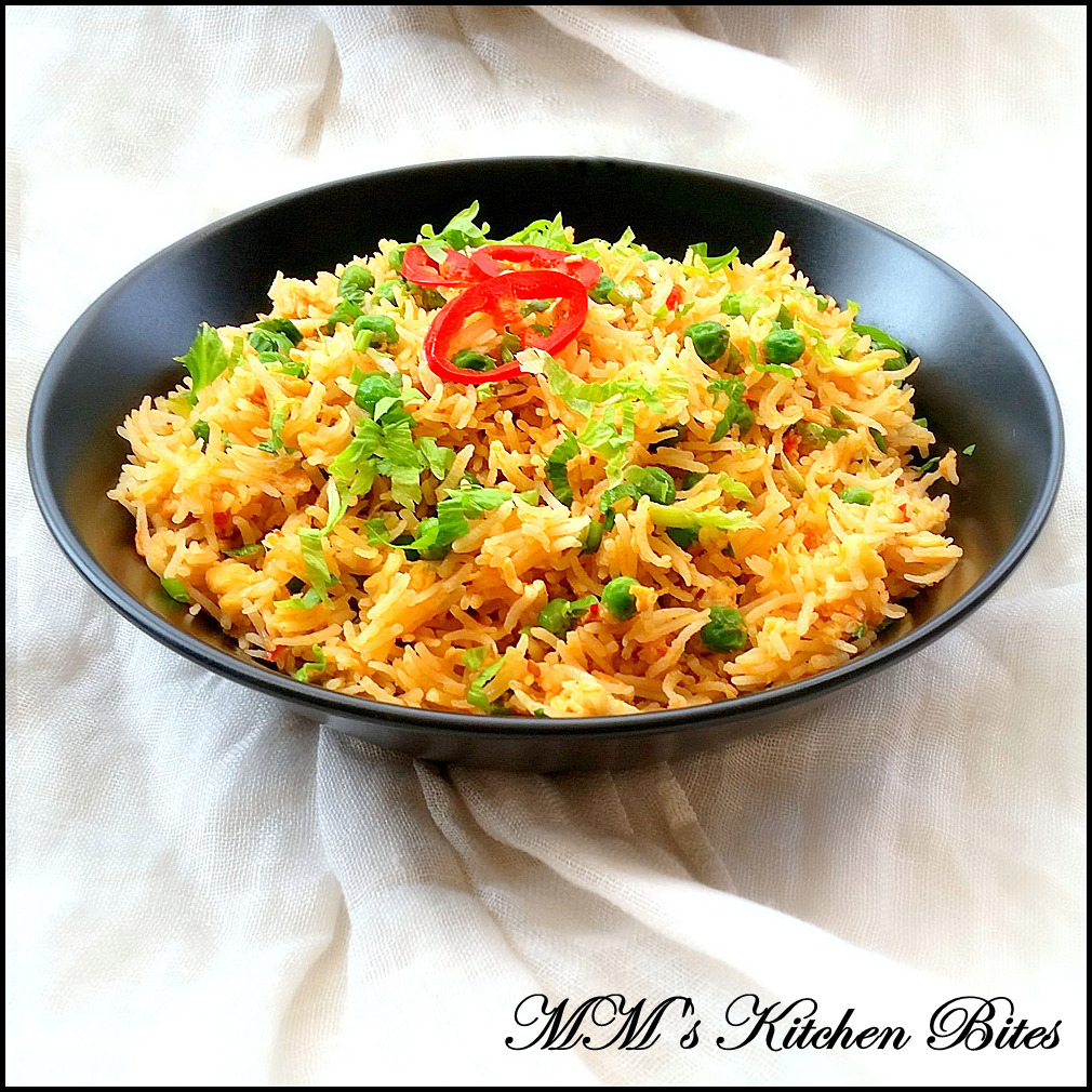 MM's Kitchen Bites Fried Rice with Celery (stalks and leaves)from