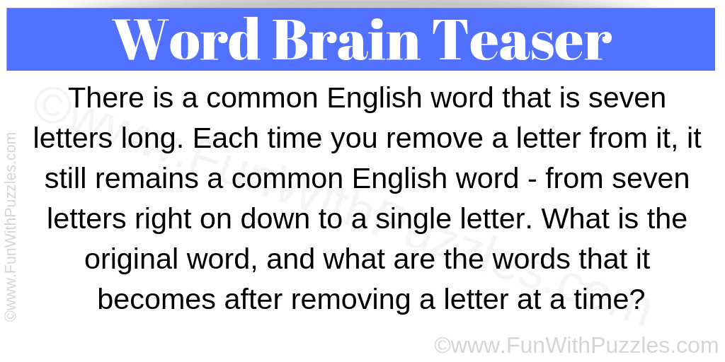 Fun Word Brain Teaser and Answer Sharpen Your Skills!
