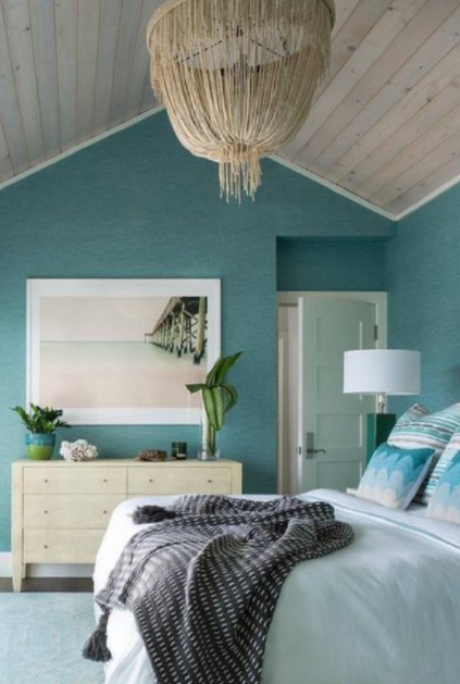 light blue aesthetic bedroom