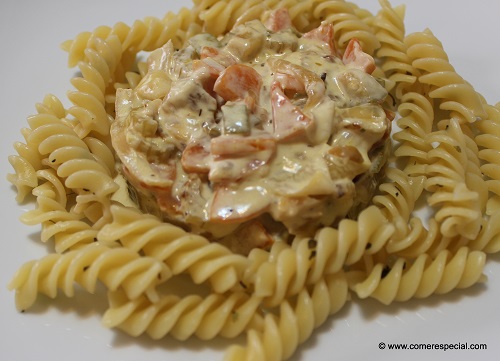 Fusilli Veganos Con Verduras Y Nata De Soja