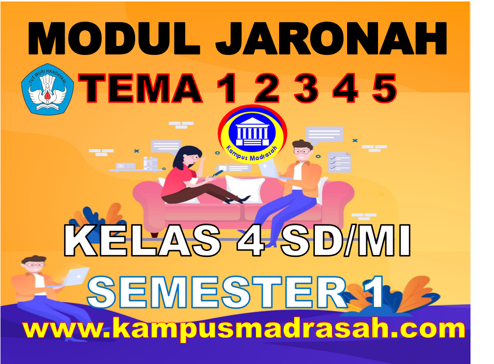 Modul BDR/PJJ Kelas 4 SD/MI Tema 1 2 3 4 Semester 1