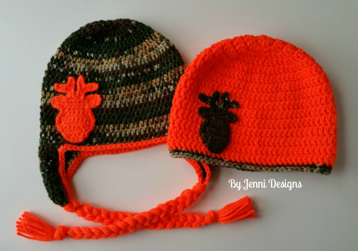 By Jenni Designs: Free Crochet Pattern Tutorial: Deer Head Applique