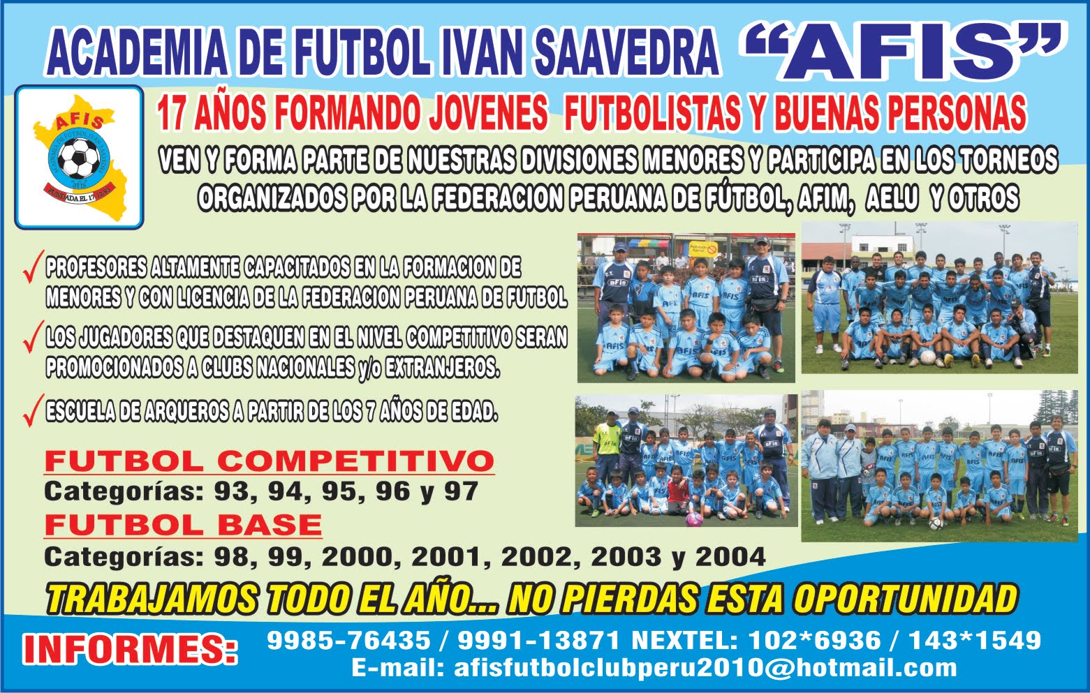 Club Academia de fútbol Iván Saavedra "afis" 