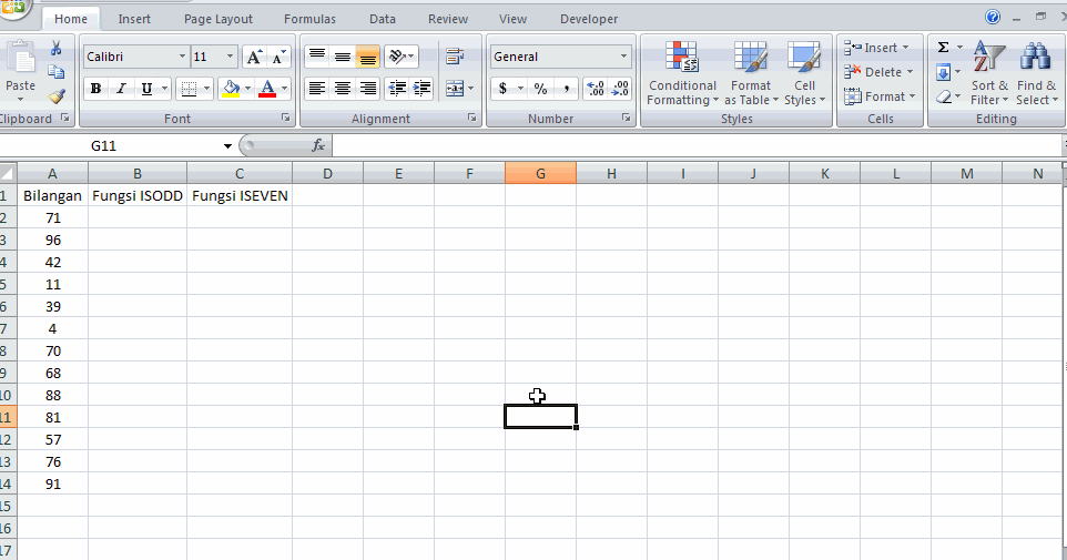 Rumus Excel Menghitung Bilangan Ganjil Dan Genap