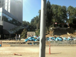 Уборка мусора протестущими в Турции