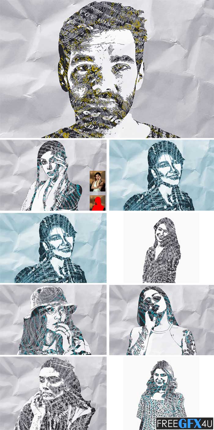 CreativeMarket - Vector Typography Photoshop Action Vector Typography Photoshop Action
