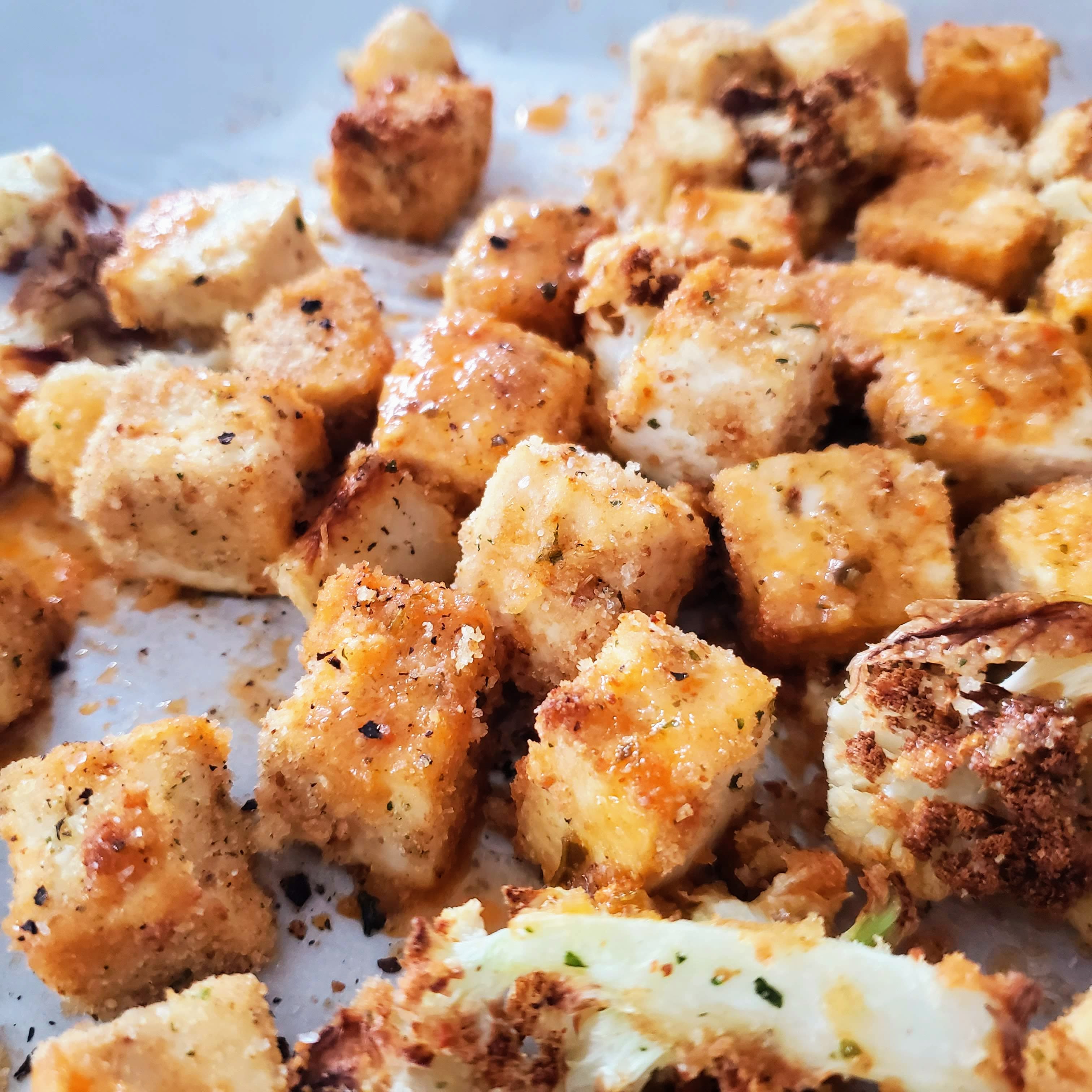 kungpao broccoli, cauliflower and tofu Dash air fryer edition