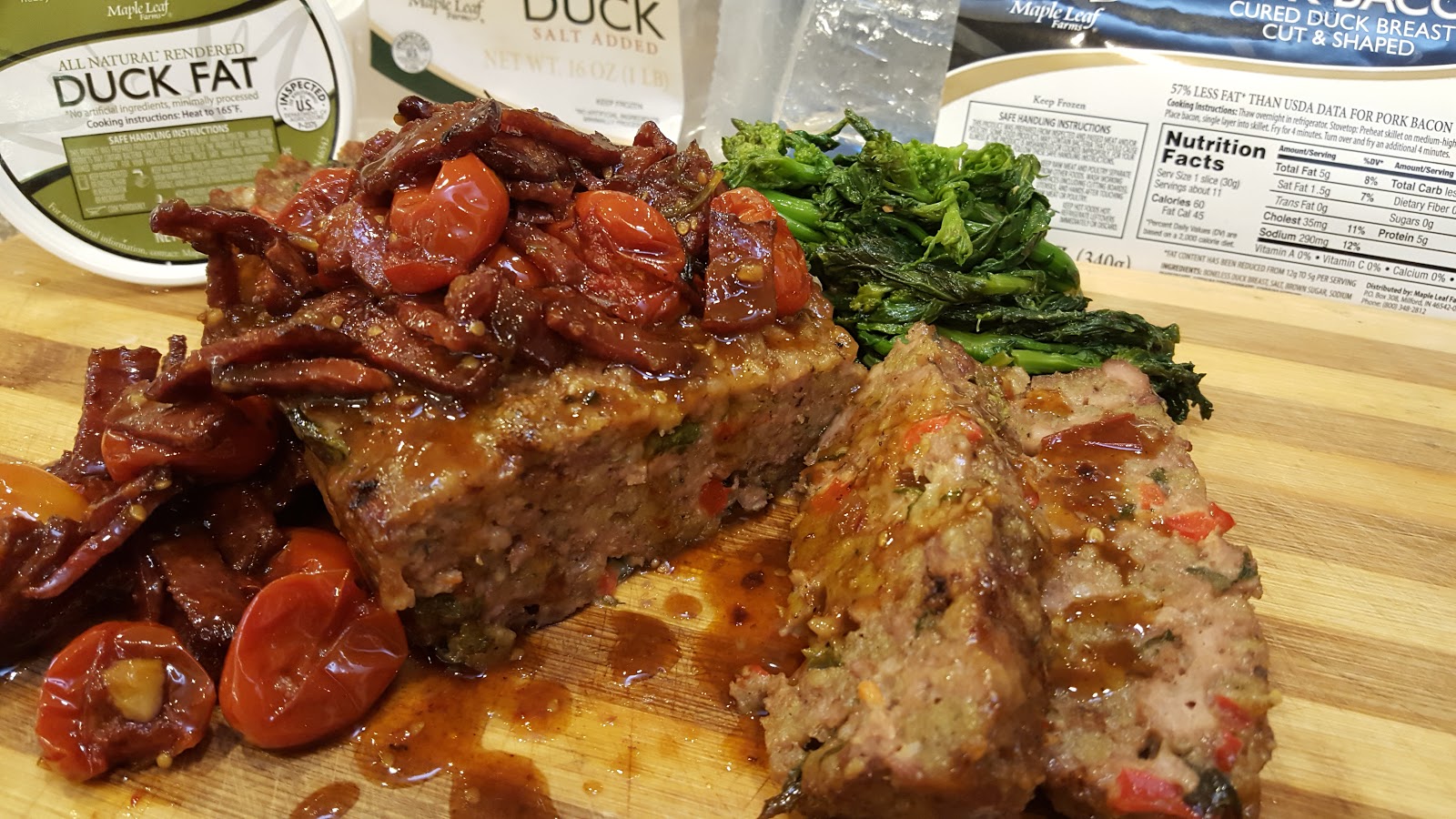 World Class Cooking Duck Meatloaf with Duck Bacon Chutney