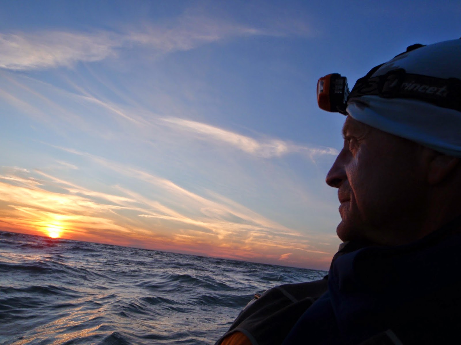 Robert Finlay watching the sunset on the Gulf of Mexico