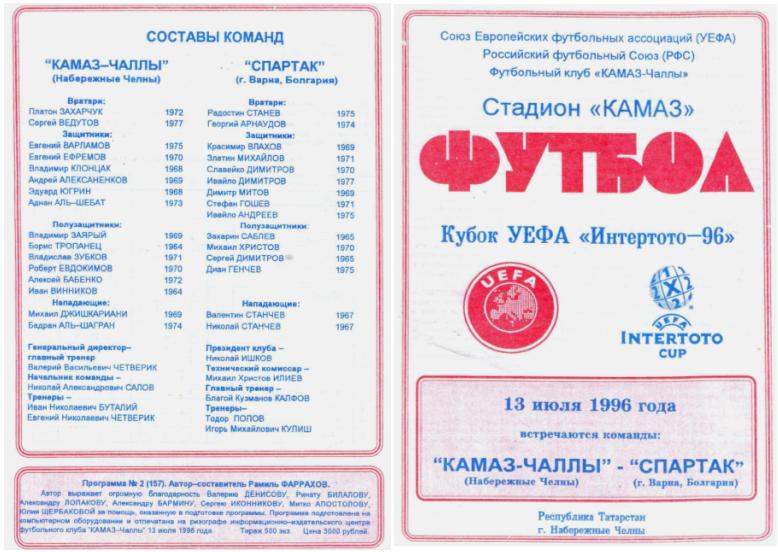 Камаз спартак счет