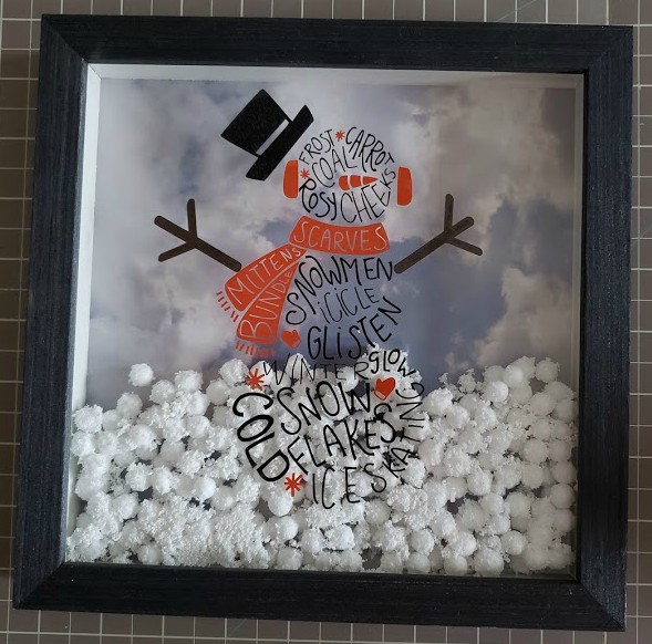 Snowman Shadow Box SVG Free - Free SVG Cut Files