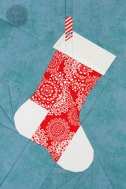 Christmas Stocking Paper Pieced Pattern | During Quiet Time