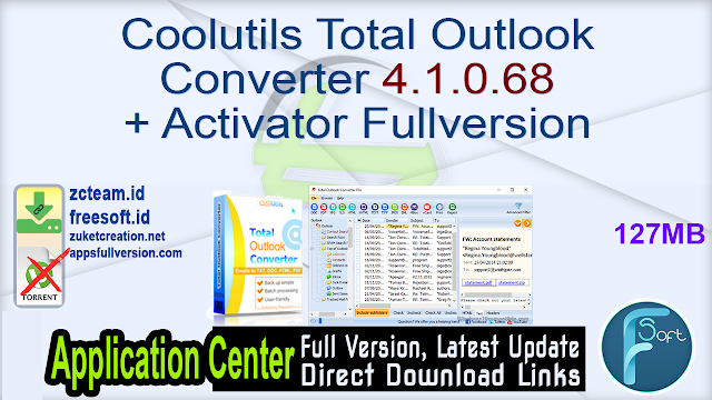 Coolutils Total Outlook Converter 4.1.0.68 + Activator Fullversion