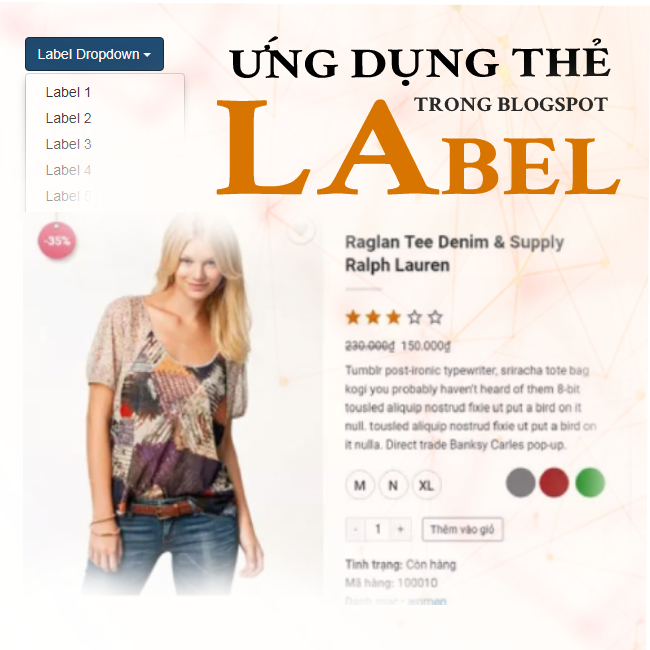 Ứng dụng thẻ Label blogspot