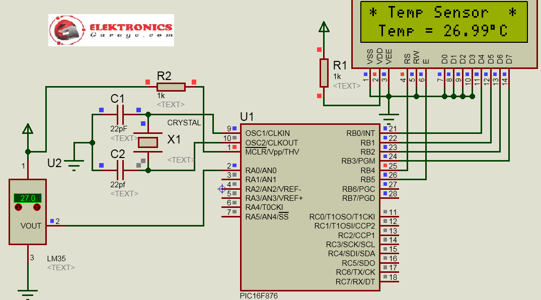 Interface LM35 Temperature sensor with PIC Microcontroller