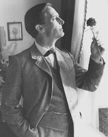 Jeremy Brett as Sherlock Holmes with a rose in the Granada adaptation Jeremy Brett as Sherlock Holmes with a rose in the Granada adaptation