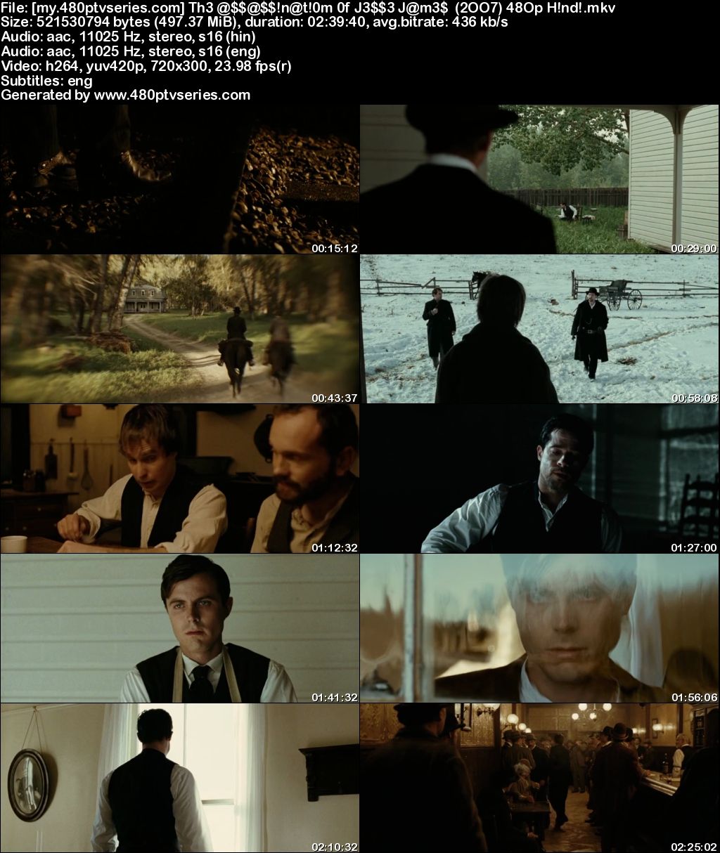 The Assassination Of Jesse James (2007) 500MB Full Hindi Dual Audio Movie Download 480p Bluray Free Watch Online Full Movie Download Worldfree4u 9xmovies