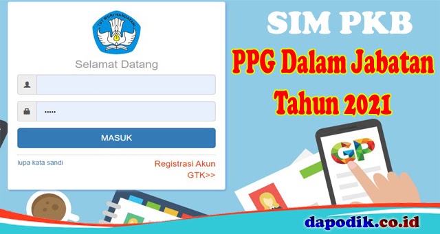 Cara Mendaftar Registrasi Dan Verval Sim Pkb Untuk Ukg Pritest 2021 Dapodik Co Id