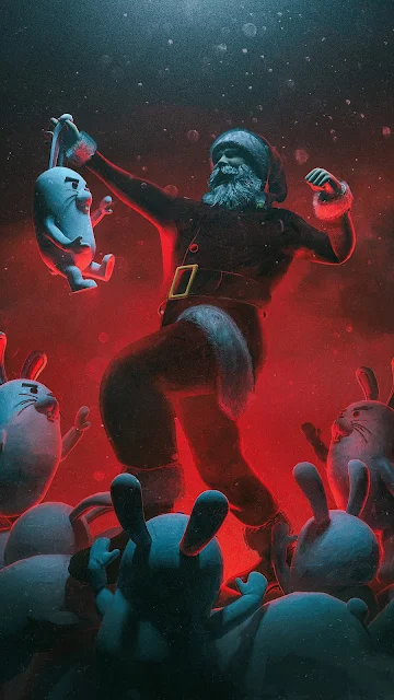 easter rabbit santa claus christmas easter vs. christmas wallpaper 1080p