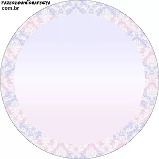 Light Blue, Lilac and Pink:  Free printable Toppers for Cupcakes or food