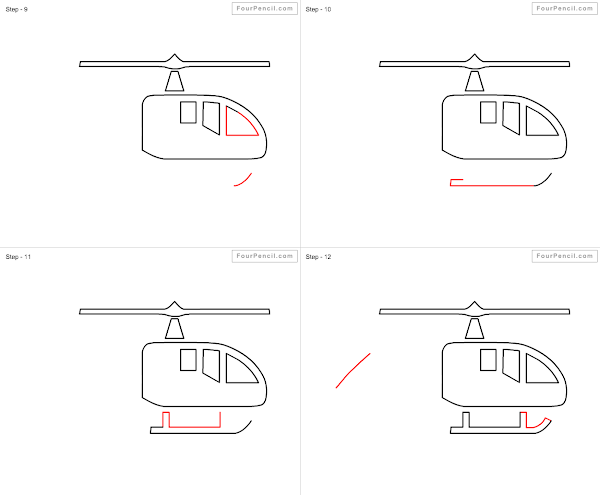 How to draw Helicopter easy steps - slide 4
