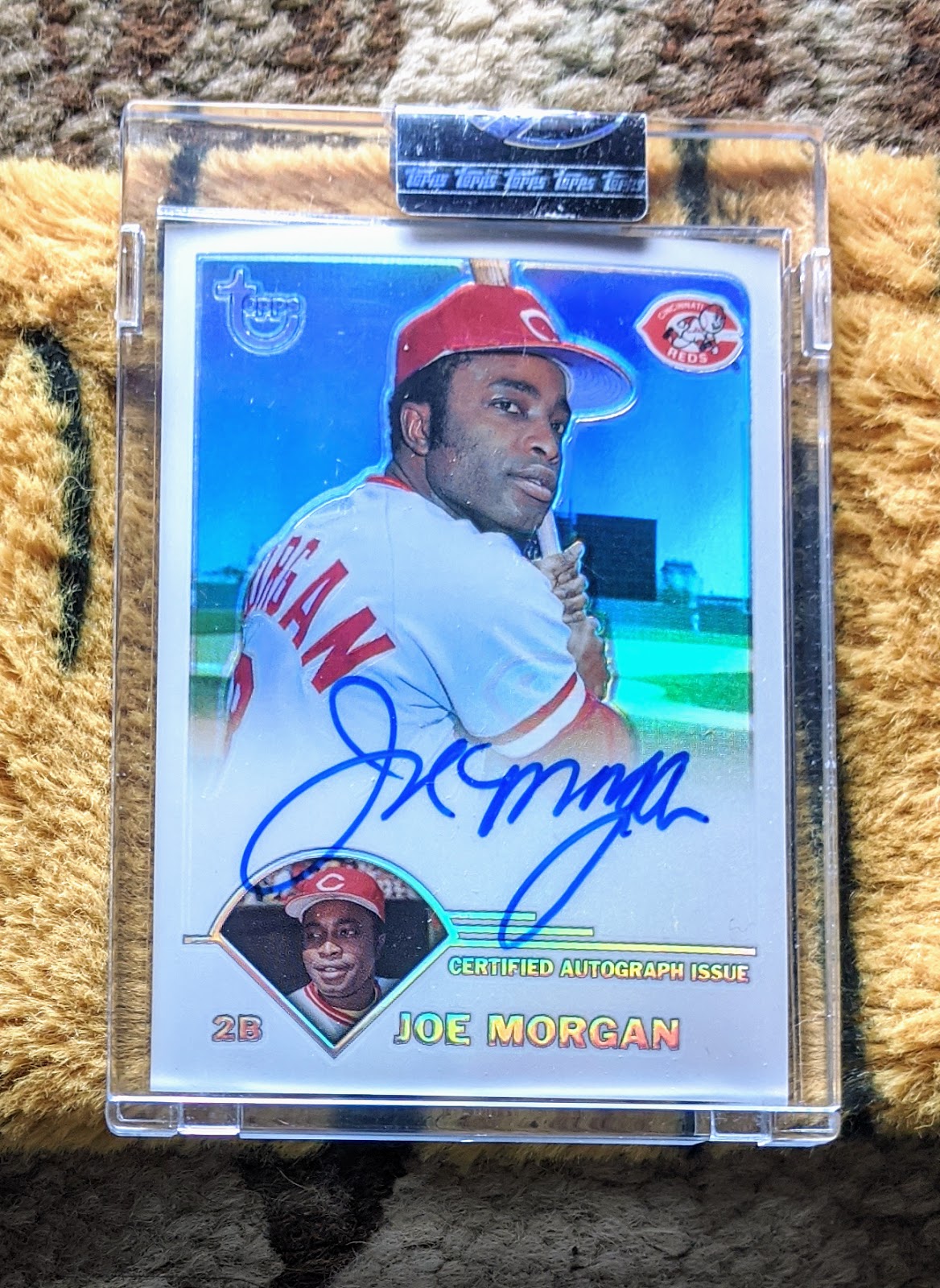 Baseball Card Breakdown: Joe Morgan 2003 Topps Retired refractor autograph