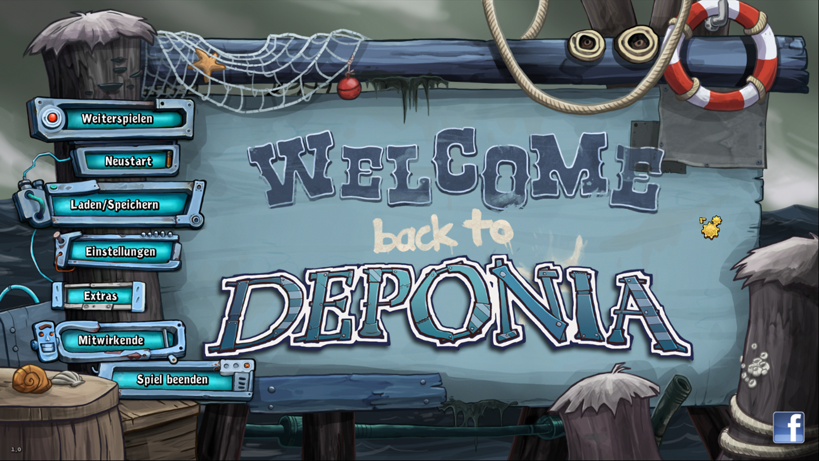 Игра с сохранением данных. Депония 2: взрывное приключение. Игра продолжается. Chaos on Deponia бонусы. Депония Интерфейс.