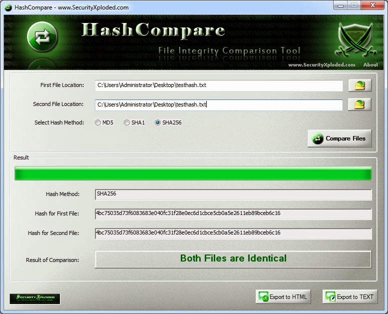 User hash